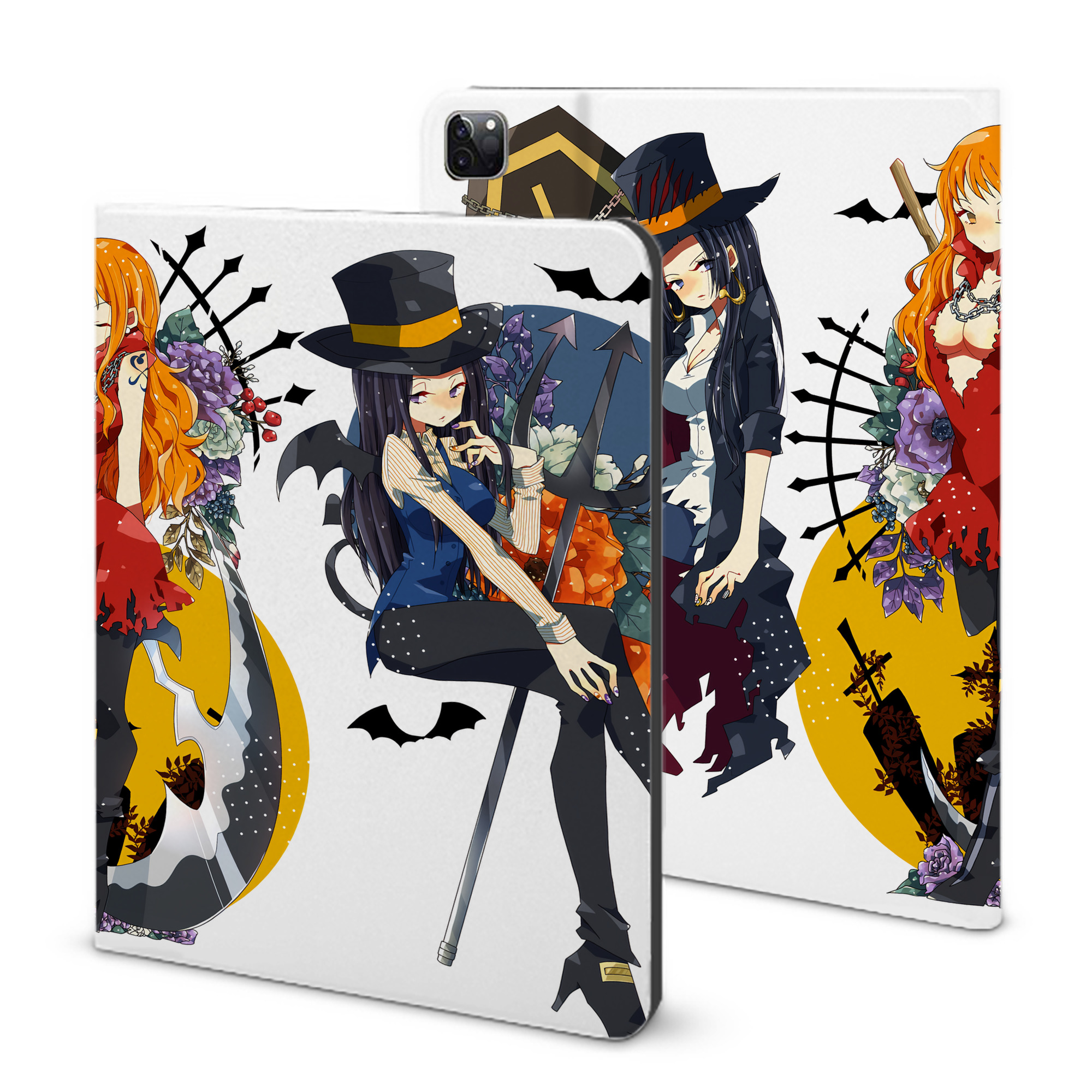 ワンピース ONE PIECE IPad ケース ブック型 PUレザー TPU 耐衝撃 軽量 薄型 ペン収納なし 全面保護 IPad 各モデル対応